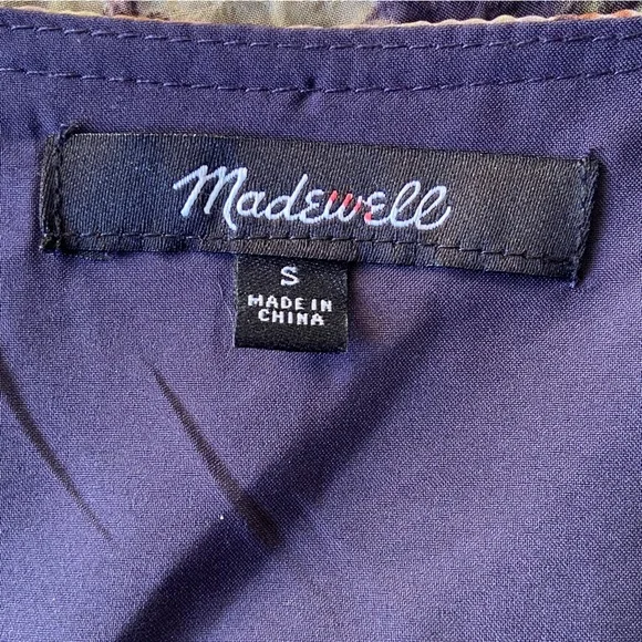 Madewell Drawstring Faux-Wrap Mini Dress in Daisy Reverie Sz S - Picture 13 of 16